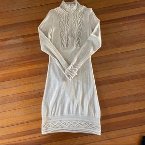 Athleta Ivory Sweater Dress Cable Knit~ Excellent Condition!